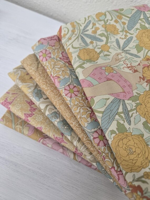 Songbird...Mustard HALF Yards...a Tilda Collection...Tone Finnanger...6 prints