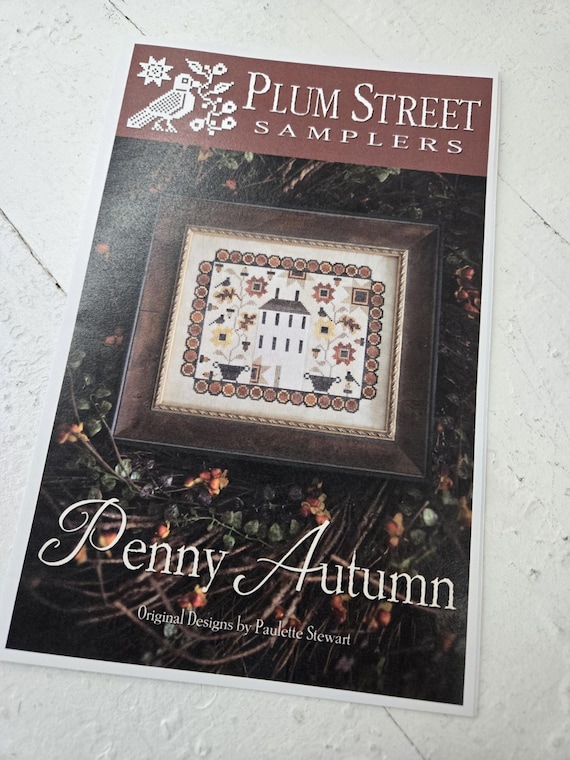 Penny Autumn...Plum Street Samplers...cross stitch chart...Halloween...Thanksgiving