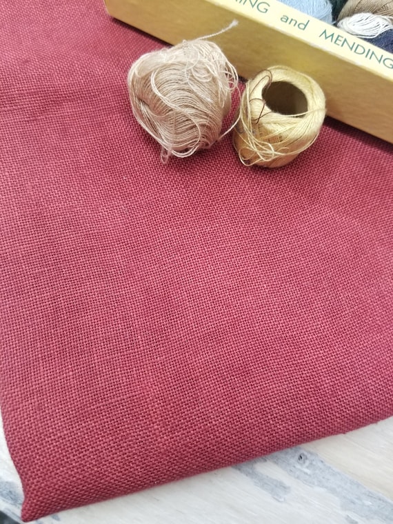 Weeks Dye Works, Aztec Red, 30ct, Fat Quarter, 100% linen, cross stitch linen