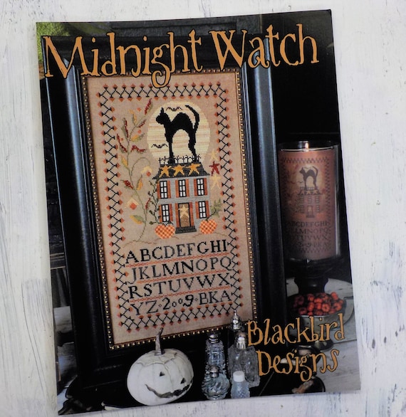 Midnight Watch by Blackbird Designs...cross-stitch design, halloween cross stitch