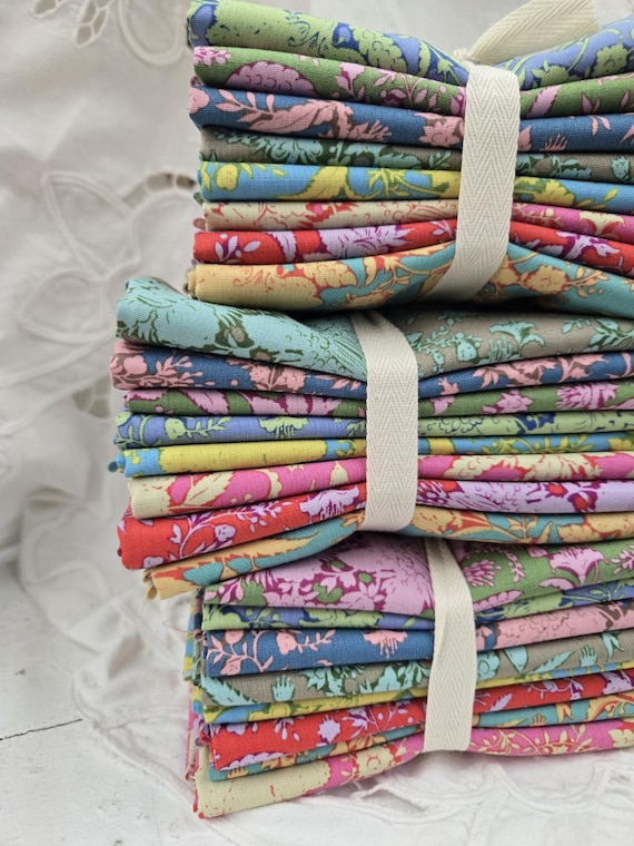 Abloom Blender...fat quarter bundle...Bloomsville coordinates...a Tilda Collection designed by Tone Finnanger...8 prints