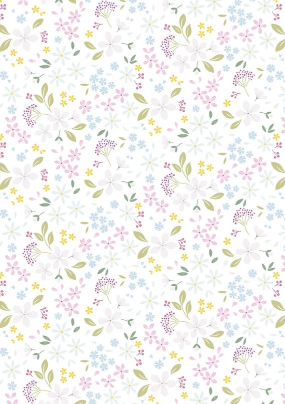 Pressed Flower Collection...Floral Ode...White...CC52.1...Cassandra Connolly...Lewis & Irene