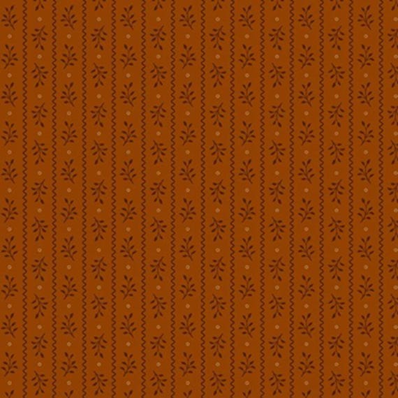 Colorful Coordinates and Stashing Stripes...Sprig Stripe...R171445D RUST...Pam Buda...Marcus Fabrics