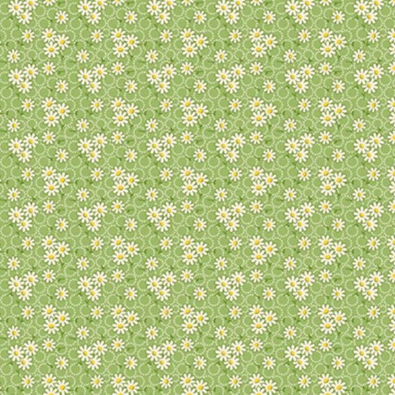 Aunt Grace...R351527D green...daisy...Judie Rothermel...Marcus Fabrics