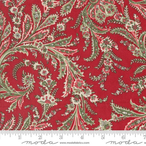 A Christmas Carol...Crimson 44353 13...3 Sisters...Moda Fabrics