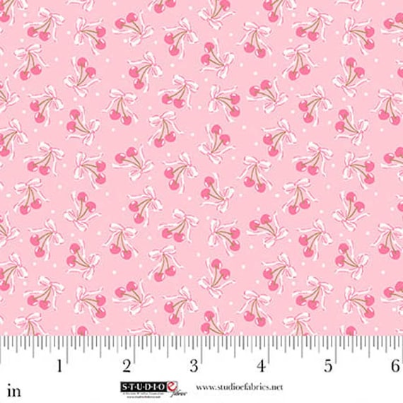 Beautiful Bowquets...8884-22 Light Pink Cherries...Maureen Fiorellini...Studio e Fabrics