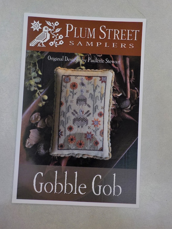 Gobble Gob by Plum Street Samplers...cross stitch pattern, cow cross stitch