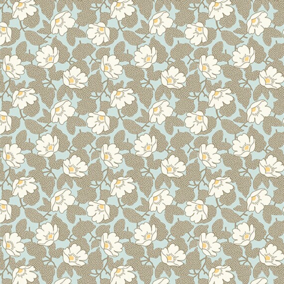 Abloom Teal Poppymallow A-864-T designed by Renee Nanneman for Andover