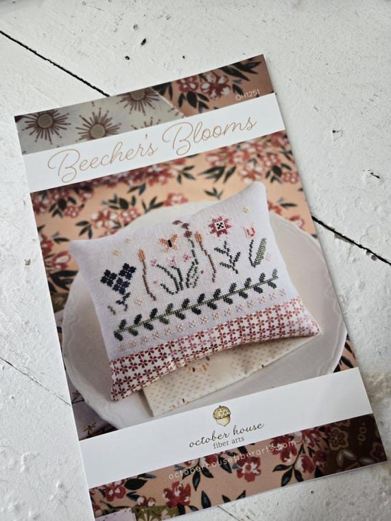 Beecher's Blooms...October House Fiber Arts...cross stitch chart