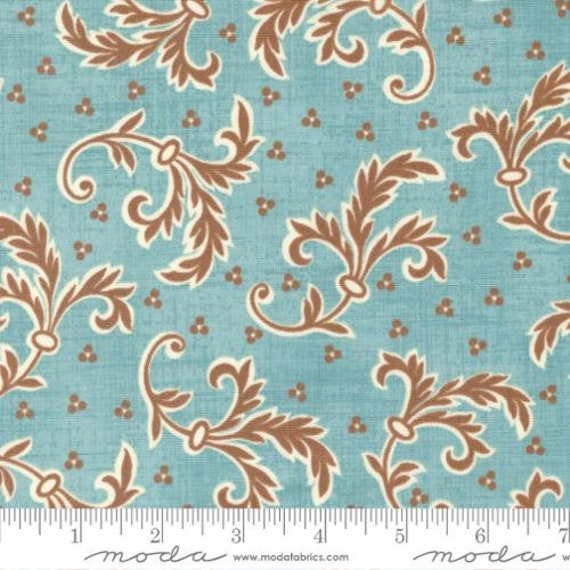 Dinah's Delight 1830-1850 Robins Egg 31672 13 designed by Betsy Chutchian for Moda Fabrics