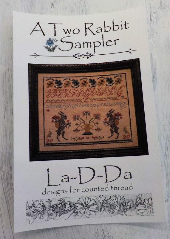 A Two Rabbit Sampler by La-D-Da...cross stitch pattern