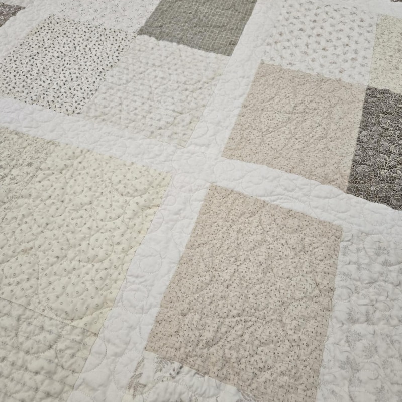 Neutral Window Quilt Neutral Quilt - Etsy