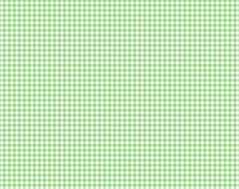 Posie TW11 green by Tanya Whelan...cottage style print, green gingham