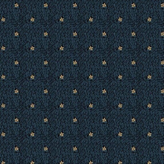 Canton Quilting Circle...R331800D-NAVY...floating leaves...Judie Rothermel...Marcus Fabrics