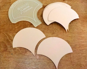 Clamshells, 3 inch...30 pieces, laser cut, acrylic template