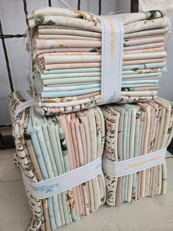 Rose & Violet's Bouquet des Fleurs...HALF Yard Bundle...designer Miss Rose Sister Violet...Riley Blake Designs...19 prints and 1 Panel