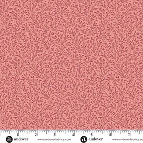 Wildflower Cottage...A-1596-R...Carnation...Heather...Renee Nanneman...Andover Fabrics