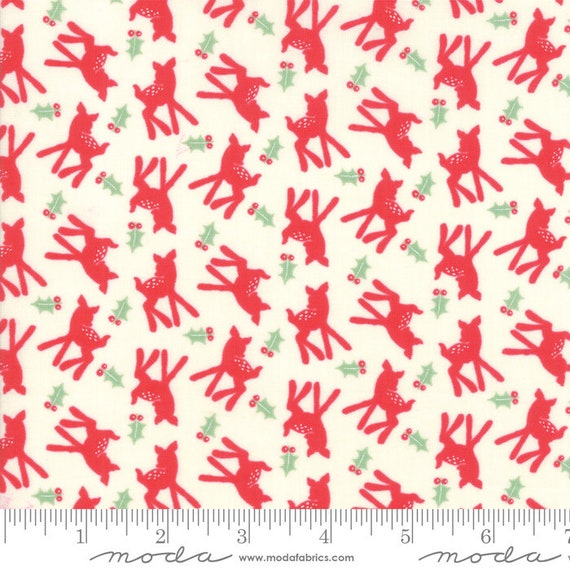 Peppermint Christmas...featuring Deer Christmas by Urban Chiks for Moda Fabrics...pattern designed by Mickey Zimmer