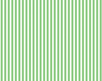 Picnic TW18 Green by Tanya Whelan...cottage style print, stripe