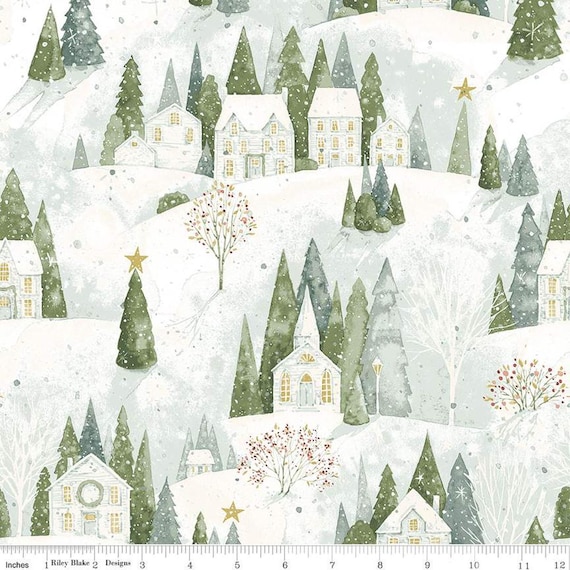 Magical Winterland...Home Sweet Home Snow C14940-SNOW...Lisa Audit...Riley Blake Designs