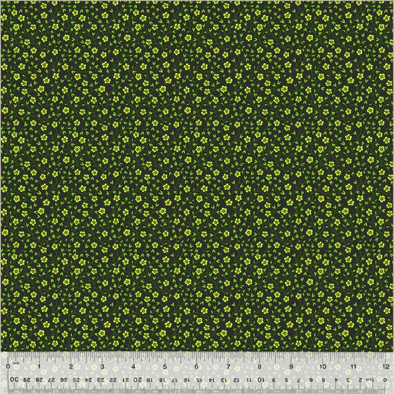 Circa: Poison Green...Flourishing Soot 54095-1-1...Whistler Studios...Windham Fabrics
