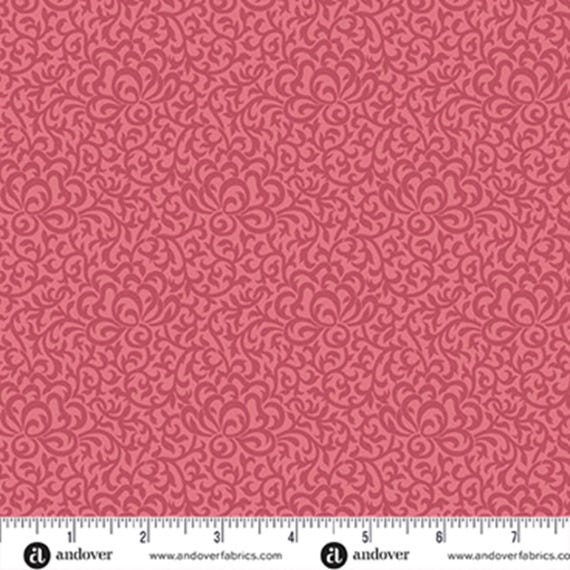 Wildflower Cottage...A-1599-R...Poppy...Garden Gate...Renee Nanneman...Andover Fabrics