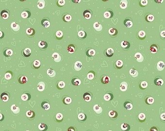 To Grandmother's House Story Character Cameo Green C14372-GREEN by Jennifer Long for Riley Blake Designs