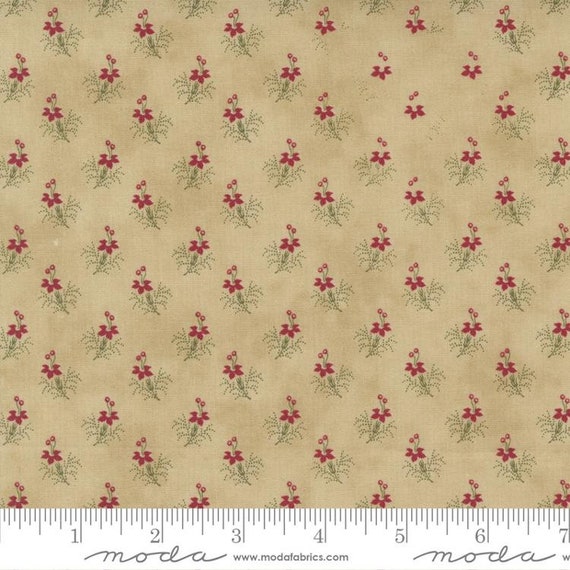 Poinsettia Plaza Parchment 44297 21 by 3 Sisters for Moda Fabrics