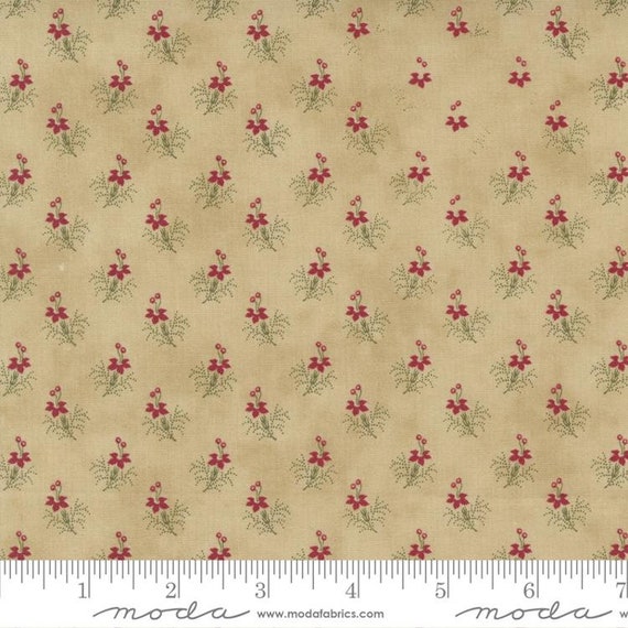 Poinsettia Plaza Parchment 44297 21 by 3 Sisters for Moda Fabrics