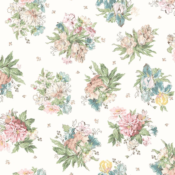 Terrace Blooms....MAS10821-W...White...Bouquets...Maywood Studio