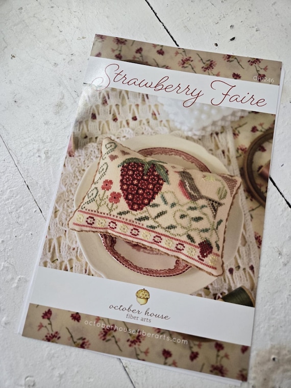 Strawberry Faire...October House Fiber Arts...cross stitch chart