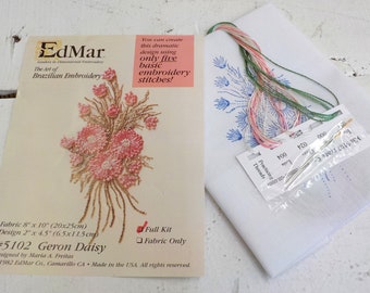 Geron Daisy #5102...EdMar kit...Brazilian embroidery