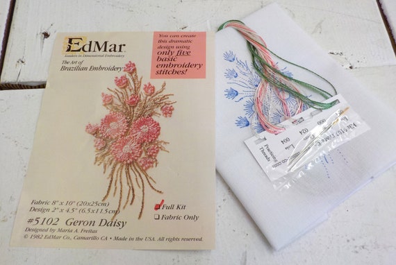 Geron Daisy #5102...EdMar kit...Brazilian embroidery