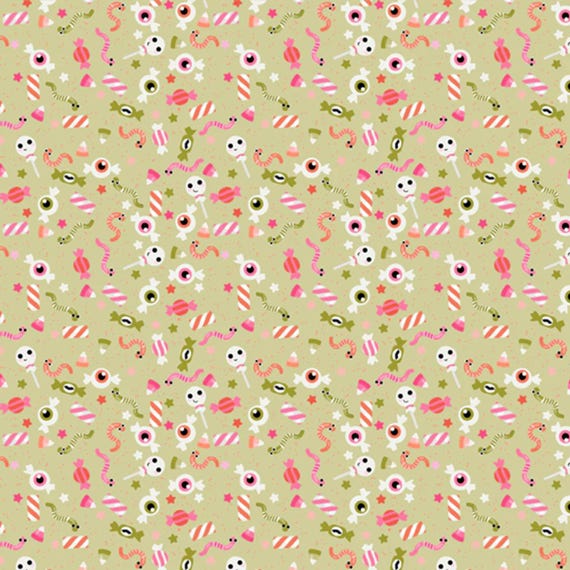 Not Scary...Gooey Sweets Green...Jill & Rani...Poppie Cotton
