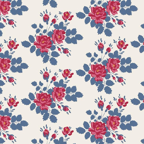 Village Life...Myrtle...Blue...Tilda fabrics...Tone Finnanger
