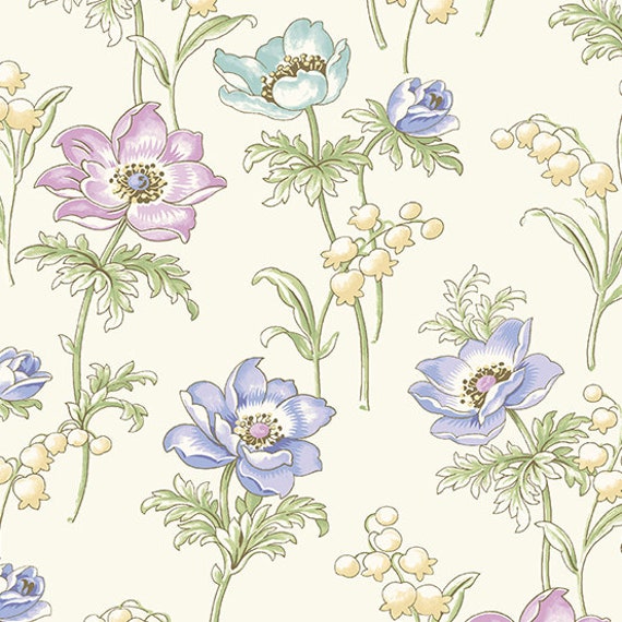 Abloom Pearl Poppies A-862-L designed by Renee Nanneman for Andover