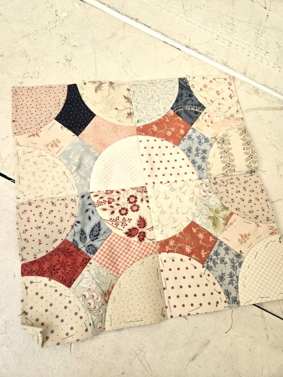 Virginia Snowball...6 inch block...acrylic templates and paper pieces