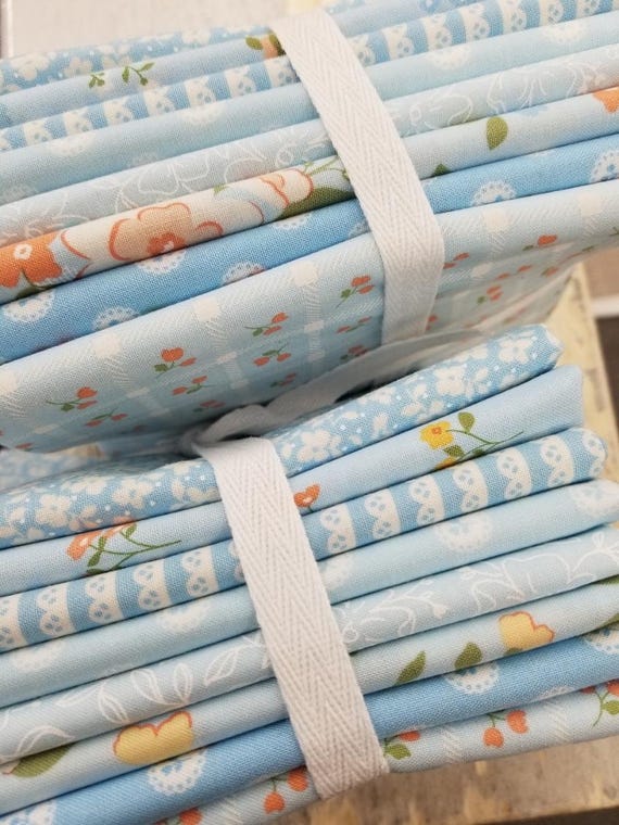 Dainty Meadow...Bluebell & Sky HALF YARD bundle...Heather Briggs of My Sew Quilty Life...Moda Fabrics