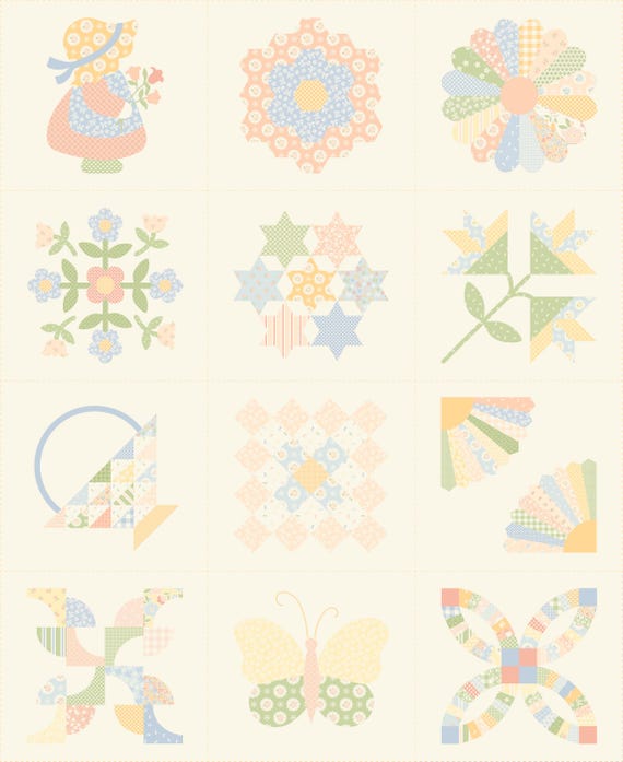 Handmade Sweetness...Quilt Blocks panel...Heather Briggs of My Sew Quilty Life...Moda Fabrics
