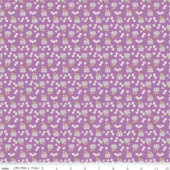 Storytime 30s Fences C13861-PURPLE by RBDDesigners