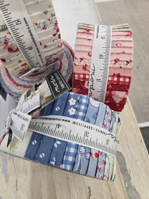 Hollyhocks & Roses...Jelly Roll...Bunny Hill Designs...Moda Fabrics
