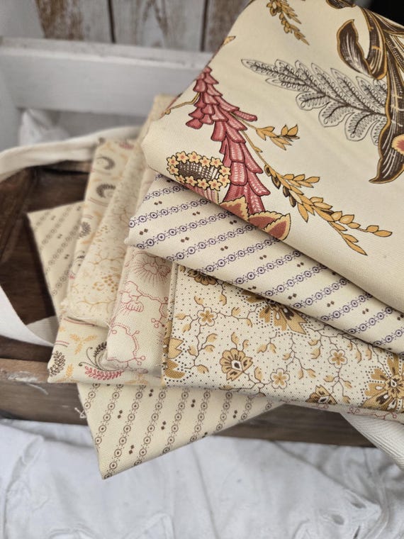 Wild Orchid...Vanilla FQ Bundle...Blackbird Designs...Moda Fabrics...7 prints