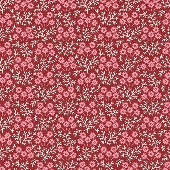 Birdsong Trailing Flowervine Red 10654M-R by Jera Brandvig of Quilting in the Rain for Maywood Studios