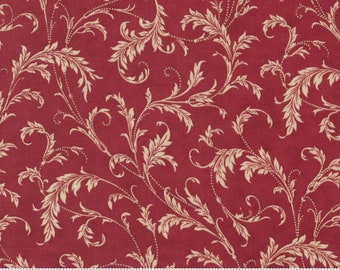 Poinsettia Plaza Crimson 44293 12 by 3 Sisters for Moda Fabrics