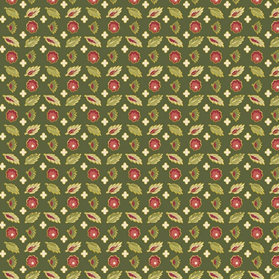 Christmas at Home...16720M-44 Emil...Dark Green...April Cornell...Benartex