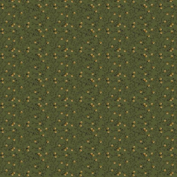 Old Village Greens...R171792D-GREEN...tiny flowers...Pam Buda...Marcus Fabrics