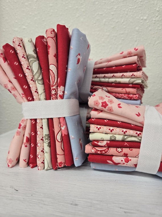 Hollyhocks & Roses...FQ Bundle...Bunny Hill Designs...Moda Fabrics...9 prints
