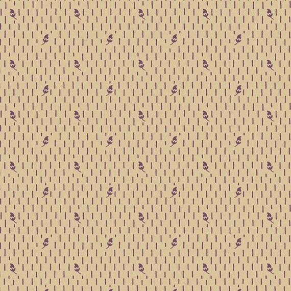 I Love Purple R330691-TAN Dashes by Judie Rothermel for Marcus Fabrics