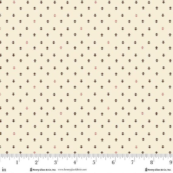 Buttercream & Brickle Bits...1942-40 Cream...Kim Diehl...Henry Glass Fabrics