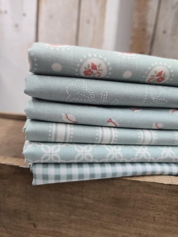 Sunbonnet...Dark Blue HALF Yard bundle...Heather Briggs of My Sew Quilty Life...Moda Fabrics...6 prints
